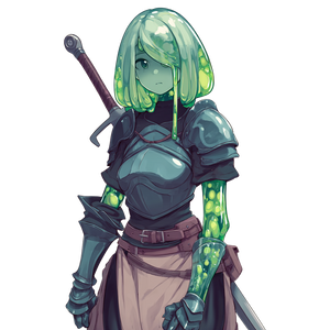 Slime Girl Warrior Vinyl Car Decal Sticker – Waterproof & UV-Resistant 6.826666666666667"