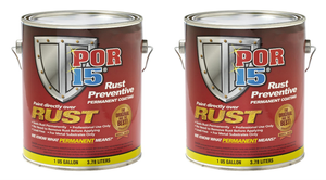 2x Por 15 Rust Treatment | Permanent Moisture Cured Urethane | Chemical Resistant | 1 Gallon, Black