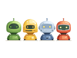 Cute Robot Heads Vinyl Car Decal Sticker – Waterproof & UV-Resistant 6.1866666666666665"