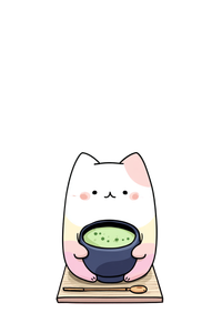 Kawaii Cat Matcha V4 Vinyl Car Decal Sticker – Waterproof & UV-Resistant 8.96"
