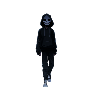 Boy In Skull Mask Vinyl Car Decal Sticker – Waterproof & UV-Resistant 6.826666666666667"