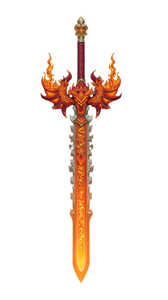 Flaming Dragon Sword Vinyl Car Decal Sticker – Waterproof & UV-Resistant 4.8533333333333335"