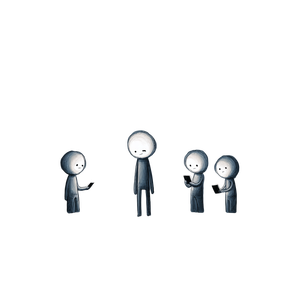 Lonely Stick Figures Vinyl Car Decal Sticker – Waterproof & UV-Resistant 3.4133333333333336"