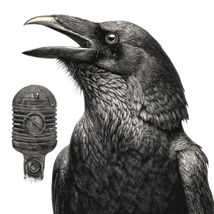 Singing Raven Vinyl Car Decal Sticker – Waterproof & UV-Resistant 3.4133333333333336"