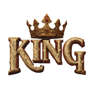 Crowned King Logo Vinyl Car Decal Sticker – Waterproof & UV-Resistant 6.826666666666667"