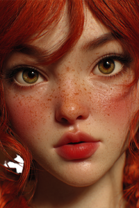 Red-Haired Instagram Model V2 Vinyl Car Decal Sticker – Waterproof & UV-Resistant 8.96"