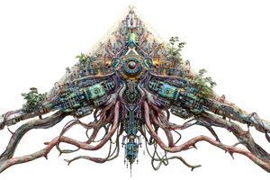 Cybernetic Totem Sculpture Vinyl Car Decal Sticker – Waterproof & UV-Resistant 5.97333333333333