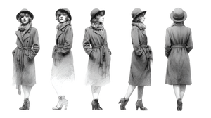 Stylish Woman Turnaround Vinyl Car Decal Sticker – Waterproof & UV-Resistant 2.72"
