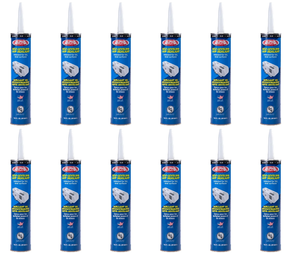 12x Lippert Black Butyl Rubber Caulk Sealant | 1021 Low VOC | Self Leveling | Weatherproof | 10.3 oz