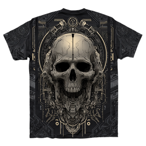 Cyberpunk Biomechanical Skull Vinyl Car Decal Sticker – Waterproof & UV-Resistant 3.4133333333333336"