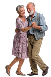 Dancing Older Couple Vinyl Car Decal Sticker – Waterproof & UV-Resistant 8.96"