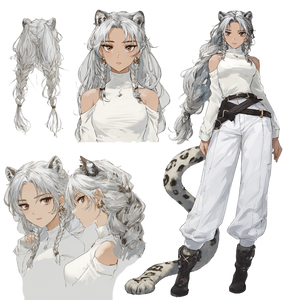 Anime Snow Leopard Girl V3 Vinyl Car Decal Sticker – Waterproof & UV-Resistant 6.826666666666667"