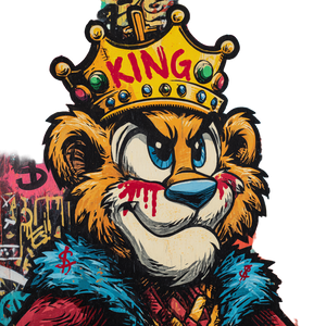 Graffiti King Lion Vinyl Car Decal Sticker – Waterproof & UV-Resistant 6.826666666666667"
