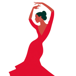 Flamenco Dancing Girl V2 Vinyl Car Decal Sticker – Waterproof & UV-Resistant 6.826666666666667"