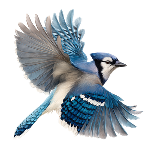 Blue Jay Flight Vinyl Car Decal Sticker – Waterproof & UV-Resistant 3.4133333333333336"
