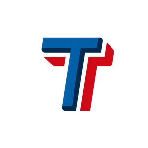 Stylized T Logo Vinyl Car Decal Sticker – Waterproof & UV-Resistant 6.826666666666667"
