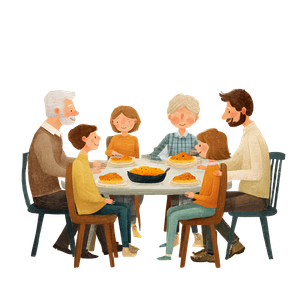 Family Sharing Meal Vinyl Car Decal Sticker – Waterproof & UV-Resistant 6.826666666666667"