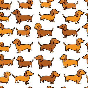 Dachshund Pattern V3 Vinyl Car Decal Sticker – Waterproof & UV-Resistant 3.4133333333333336"