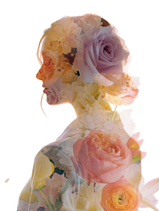 Floral Silhouette Woman V3 Vinyl Car Decal Sticker – Waterproof & UV-Resistant 4.1066666666666665"