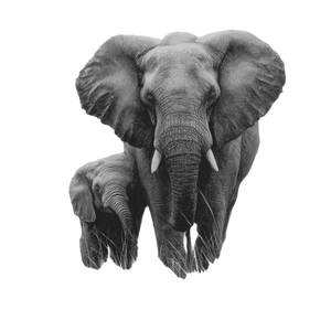 Elephant Family Bond Vinyl Car Decal Sticker – Waterproof & UV-Resistant 3.4133333333333336"