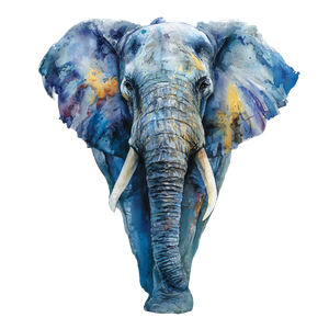 Majestic Watercolour Elephant Vinyl Car Decal Sticker – Waterproof & UV-Resistant 6.826666666666667"