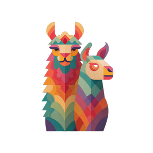 Llama Logo Design Vinyl Car Decal Sticker – Waterproof & UV-Resistant 6.826666666666667"