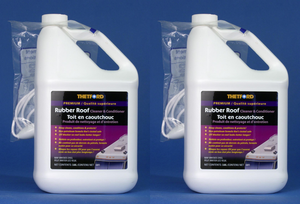 2x Thetford Rubber Roof Cleaner | Deep Cleans & Conditions RV Roof | Removes Oxidation, Tree Sap, Bird Droppings | 1 Gallon Bottle