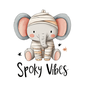 Spooky Elephant Mummy V2 Vinyl Car Decal Sticker – Waterproof & UV-Resistant 3.4133333333333336"