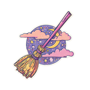 Magic Broom Sticker Vinyl Car Decal Sticker – Waterproof & UV-Resistant 3.4133333333333336"