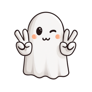 Cute Cartoon Ghost V17 Vinyl Car Decal Sticker – Waterproof & UV-Resistant 6.826666666666667"