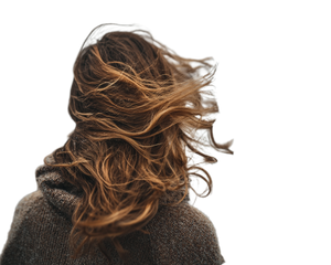 Windblown Beach Hair Vinyl Car Decal Sticker – Waterproof & UV-Resistant 3.2"