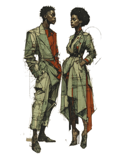 Afro-Futurist Models Vinyl Car Decal Sticker – Waterproof & UV-Resistant 7.8933333333333335"