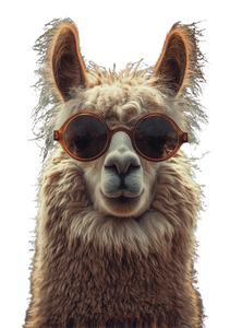 Stylish Llama Portrait Vinyl Car Decal Sticker – Waterproof & UV-Resistant 4.32"