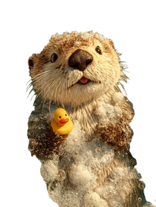 Blissful Otter Relaxing Vinyl Car Decal Sticker – Waterproof & UV-Resistant 8.213333333333333"