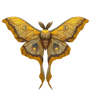 Glowing Polyphemus Moth Vinyl Car Decal Sticker – Waterproof & UV-Resistant 3.4133333333333336"