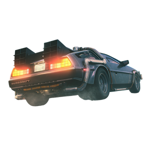 Flying Delorean V3 Vinyl Car Decal Sticker – Waterproof & UV-Resistant 3.4133333333333336"