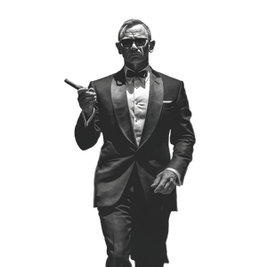 James Bond Character Vinyl Car Decal Sticker – Waterproof & UV-Resistant 3.4133333333333336"