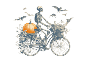 Skeleton On Bicycle V2 Vinyl Car Decal Sticker – Waterproof & UV-Resistant 3.0933333333333333"