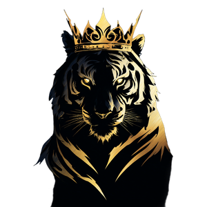 Crowned Tiger Logo V2 Vinyl Car Decal Sticker – Waterproof & UV-Resistant 6.826666666666667"