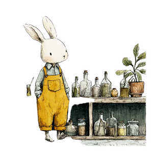 Whimsical Rabbit Character V2 Vinyl Car Decal Sticker – Waterproof & UV-Resistant 3.4133333333333336"