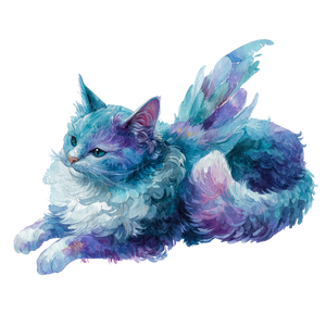 Fairy Cat V4 Vinyl Car Decal Sticker – Waterproof & UV-Resistant 3.4133333333333336"