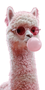 Pink Alpaca Bubblegum Vinyl Car Decal Sticker – Waterproof & UV-Resistant 5.12"