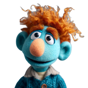 Teal Muppet Puppet V2 Vinyl Car Decal Sticker – Waterproof & UV-Resistant 3.4133333333333336"