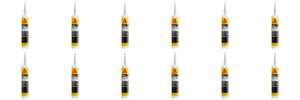 12x Sikasil GS-10 Clear Silicone Sealant | Fast Curing, Flexible, Bonds to Most Surfaces | 10.1oz Cartridge