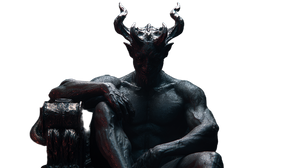 Smirking Devil Throne Vinyl Car Decal Sticker – Waterproof & UV-Resistant 2.72"