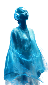 Meditating Cyber-Kimono Woman Vinyl Car Decal Sticker – Waterproof & UV-Resistant 4.8533333333333335"