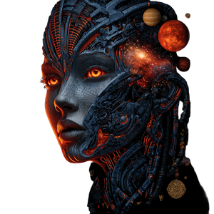 Cybernetic Alien Queen Vinyl Car Decal Sticker – Waterproof & UV-Resistant 3.4133333333333336"