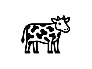 Cute Cow Logo V5 Vinyl Car Decal Sticker – Waterproof & UV-Resistant 3.0933333333333333"