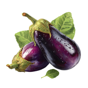 Realistic Eggplant Illustration Vinyl Car Decal Sticker – Waterproof & UV-Resistant 3.4133333333333336"