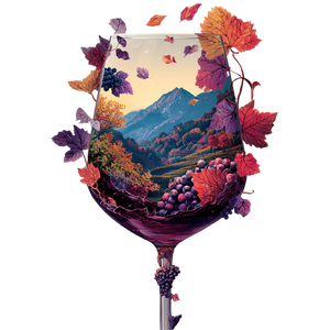 Grape Vine Wine Glass Vinyl Car Decal Sticker – Waterproof & UV-Resistant 3.4133333333333336"